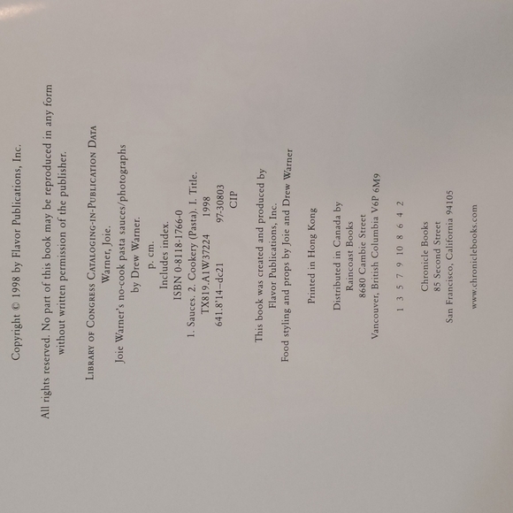 Kitchen Nocook Pasta Sauces Cookbook Joie Warner Pier 1 Poshmark